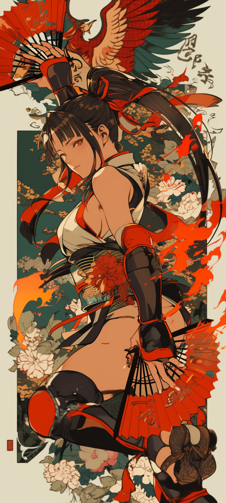 拳皇漫画不知火舞拳皇漫画中的不知火舞，魅力与技巧-第2张图片